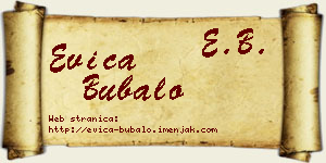 Evica Bubalo vizit kartica